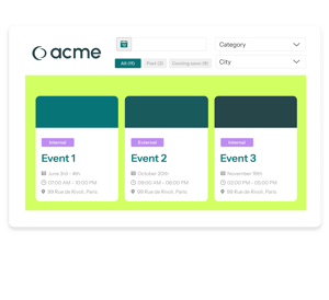 Event catalog - eventdrive