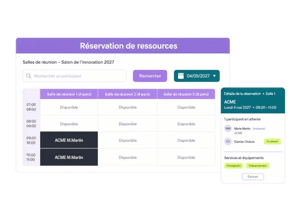 Reservation creneaux - eventdrive