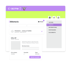 Billetterie sponsoring - eventdrive